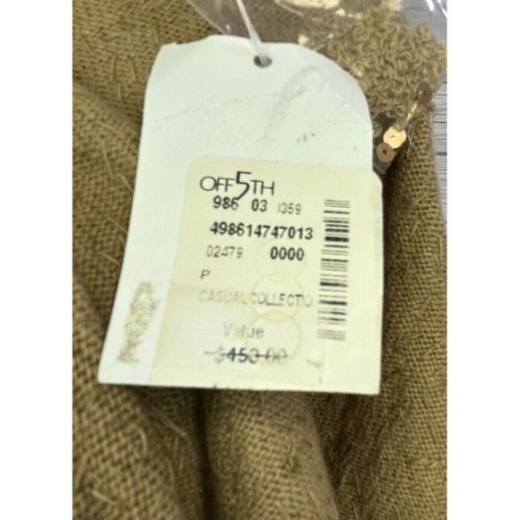 SaKs Fifth Avenue Black Label Bronze Champagne Sequin Cashmere Sweater Sz Lg - Picture 3 of 11